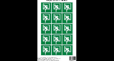 Pictogram sticker E016C Evacuatievenster - 50x50mm 15 stickers op 1 vel
