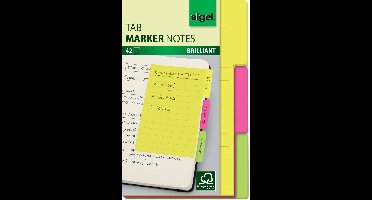 Sigel tabmarker notes 98x148mm 3 kleuren 42 vel