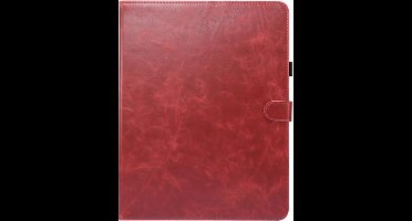 Luxe Leren Bookcase voor Apple iPad Pro 11 2020 | Hoge kwaliteit leer | Kaarthouder | Rood