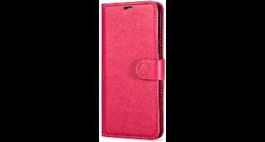 Hoesje Geschikt voor Apple iPhone 14 pro hoesje/Wallet case /L book case Portemonnee kaarthouder/ magneetflipje/ kleur Roze