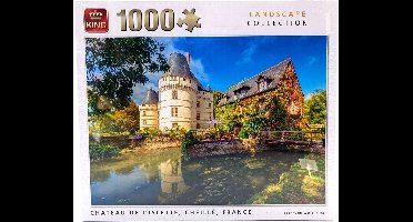 King - Legpuzzel 1000 stukjes Chateau De I'Islette, Cheillé France - Frankrijk - legpuzzel voor volwassen en kinderen