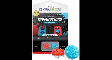 KontrolFreek Performance Thumbsticks - Switch 1 Joycon - Splash Rood/Blauw