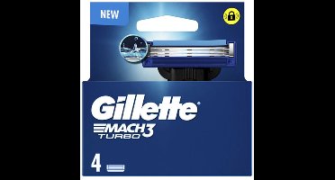Gillette Scheermesjes Mach 3 Turbo 4 stuks