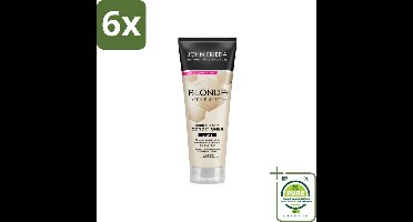John Frieda – Conditioner – Blonde+ Repair Bond Building – Herstellend – 250 ml - Voordeelverpakking - 6 stuks - Herstel blond haar - Beschadigd haar