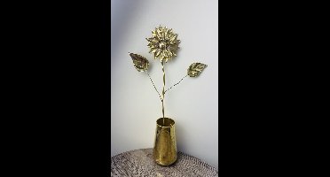 Handmade/ Brass Flower/ With Vase