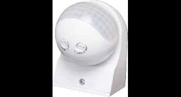 Bewegingssensor - Igia - Tucy - Opbouw Rond - Mat Wit Kunststof - 180° 12m - Spatwaterdicht