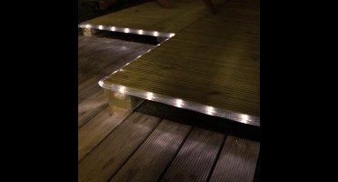 Solar lichtsnoer buiten 'Rope' - 10 meter - Warm wit licht (3000K) - 12 lumen - IP44 - 2 lichtstanden - tot 16 uur brandduur - Solar tuinverlichting - Met los zonnepaneel