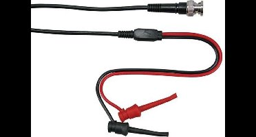 Velleman COAXKABEL 1m - BNC MANNELIJK + 2 MINIATUUR KLEMTESTPENNEN