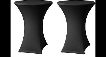 MaxxHome Statafelrok - Statafelhoes - Stretch - ∅80-85 x 110 cm - 2 stuks - zwart