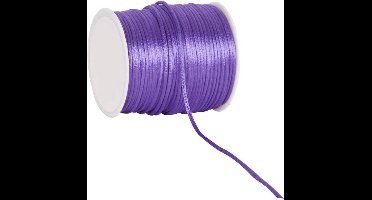 Satijnkoord Paars – 2 mm × 100 m – satijn