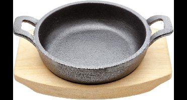 Cosy&Trendy Gietijzer Gratinschaal Op Plank - Ø 12 cm