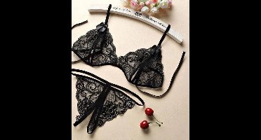 *** Zwart Kanten Lingerie Setje - Valentijn Love Lust - Erotisch - van Heble® ***