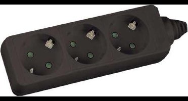 InLine 16431 3AC outlet(s) 1.5m Zwart power uitbreiding
