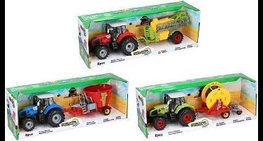 GEARBOX - Tractor met aanhanger Speelset - 45 cm -  LET OP : Dit artikel is verkrijgbaar in 3 uitvoeringen. U kunt niet kiezen, maar ontvangt een willekeurige uitvoerin