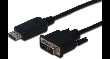Digitus AK-340301-030-S DisplayPort-kabel DisplayPort / DVI Adapterkabel DisplayPort stekker, DVI-D 24+1-polige stekker