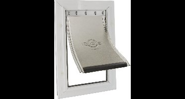 Staywell 640 Hondenluik - Tot 45 Kg - Aluminium - Wit