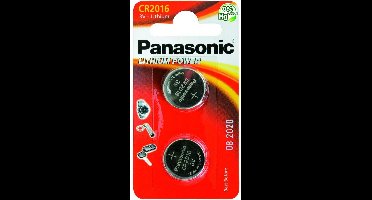 Panasonic Knoopcel Batterij CR2016 - 2 st.