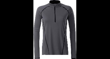 James and Nicholson Dames/dames Sport Top met lange mouwen (Titan Grijs/Zwart)