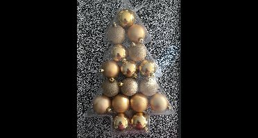 17 Kerstballen Goud 5cm onbreekbaar