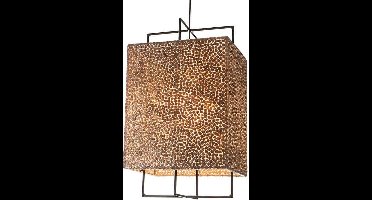 Design Hanglamp woonkamer slaapkamer rectangular gold capiz schelp 60x37 cm