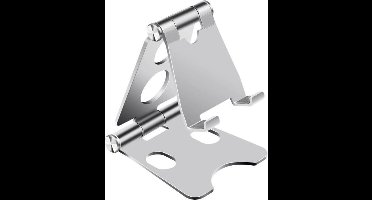 DrPhone APS5 Aluminium Smartphone/Tablet Houder – Verstelbaar 270° – Opvouwbaar – Geschikt voor 4-8 inch apparaten – Zilver