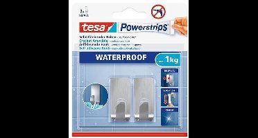 tesa Powerstrips® Waterproof haken S metaal Zoom