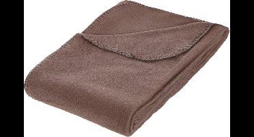 Atmosphera - Plaid - Fleece - Taupe - 125 x 150 cm
