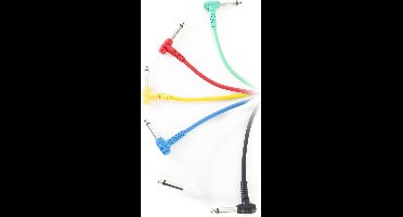 Patchkabels mono - MUSIC STORE Patchkabel, 0,6 m, mono, hoek 6er-pakket, kleuren