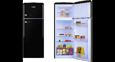 Amica Retro - Koel-vriescombinatie AR7252N - Zwart - 166.5 cm Hoog
