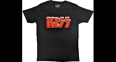 Kiss - Holiday Logo Heren Tshirt - M - Zwart