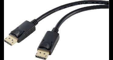 Renkforce DisplayPort Aansluitkabel DisplayPort stekker, DisplayPort stekker 1.00 m Zwart RF-5245266 DisplayPort 1.2 Di