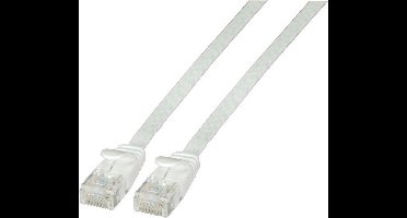 EFB Elektronik K8107WS.1,5 RJ45 Netwerkkabel, patchkabel CAT 6A U/UTP 1.50 m Wit Zeer flexibel, Vlambestendig, Halogeenvrij, Snagless, Vergulde steekcontacten