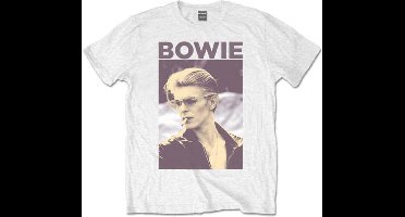 David Bowie - Smoking Heren T-shirt - M - Wit