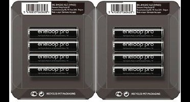 AAA Panasonic eneloop PRO Sliding Box oplaadbare batterij - 8 Stuks (2 Blisters a 4St)