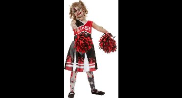 Smiffys - Zombie Cheerleader Kinder Kostuum - Kids tm 12 jaar - Rood