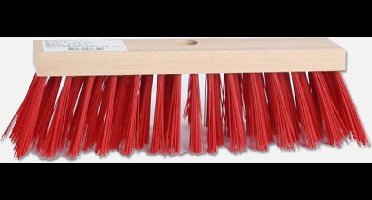VERO Bezem Hout Kunstvezel Rood 27,5Cm
