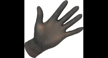Wegwerp handschoen nitril (Kappershandschoen) AltairMed Zwart M 100st