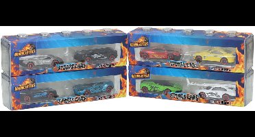Roadblasters Opbergbox met 2 Die-Cast Raceauto's