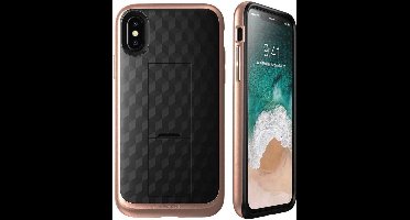 i-Blason iPhone X hoes extra bescherming met holster Roze Goud