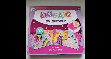 Mozaiek prinsessen, mosaic by number, Mozaïek op nummer