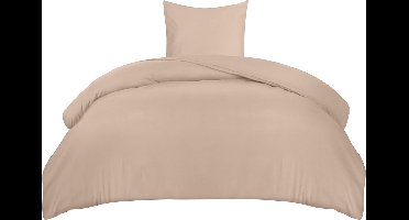 Clord - Dekbedovertrekset - 140x200cm Dekbedovertrek - Kussensloop 65x65cm - Beige
