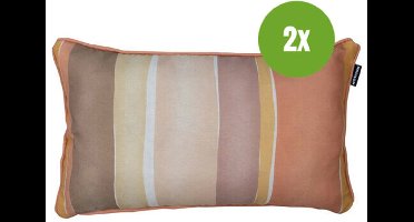 Sierkussen paspel ca.30x50cm Nox mocca 2 stuks
