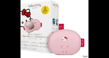 GESKE x Hello Kitty | SmartAppGuided™ Sonic Warm & Cool Mask | 8 in 1 | Beauty LED-gezichtsmasker | Roodlichttherapie | Warmte | Koeling | Betere gezichtsverzorging | Gezichtsmassager