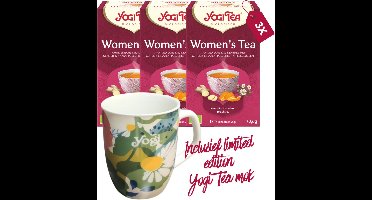 Yogi Tea Women's Tea Bio - 3 pakjes - inclusief limited edition Yogi Tea mok