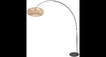 Vloerlamp - naturel zwart - Curve - kunststof metaal - booglamp - E27 - 4273ZW - Anne Lighting