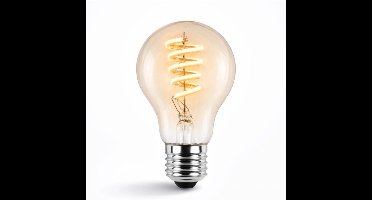 Zigbee E27 spiraal filament lamp A60 - Dual White - 4W - Amberkleurig - Smart lamp - Slimme Zigbee lamp