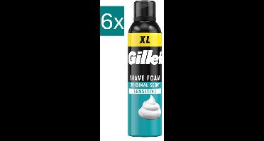 Gillette - Scheerschuim - Gevoelige Huid - 300ml x 6