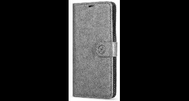 Hoesje Geschikt voor Apple iPhone 18 pro/17 pro /Wallet case /iphone 18 pro/17 pro hoesje/iphone 18 pro/17 pro case / book case Portemonnee kaarthouder/ magneetflipje/ kleur Grijs