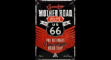 Wandbord - Route 66 The Ultimate American Road Trip -20x30cm