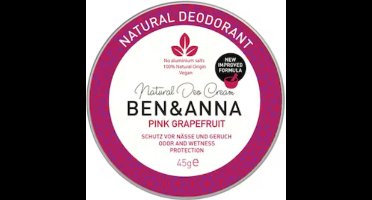 Ben & Anna Deodorant Créme Pink Grapefruit - 45 gr
